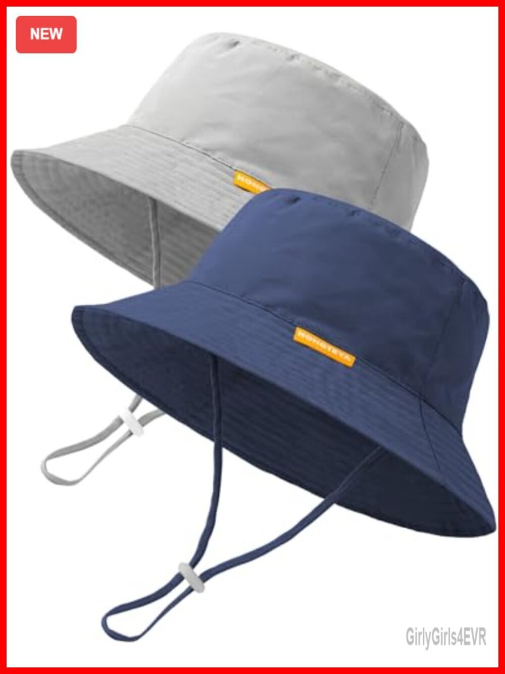Toddler Sun Hat UPF 50+ Wide Brim Adjustable Bucket Hat for Beach
